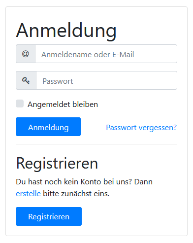 Screenshot Reservierungsplattform